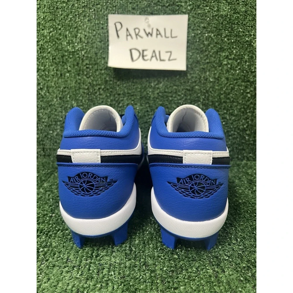 Nike Jordan 1 Retro MCS Low Game Royal White Baseball Cleat Men's 12 CJ8524-411